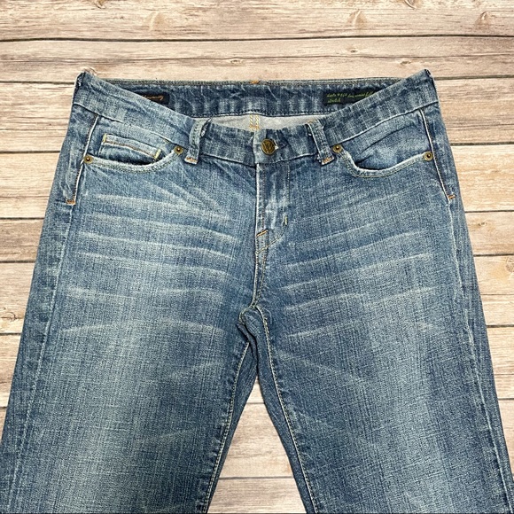 Citizens of Humanity Medium Wash Kate Low Waist Full Leg Jeans 28 Whiskers Flare - Picture 2 of 9